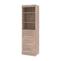 Bestar Pur 25W Storage Unit with 3 Drawers in rustic brown 26871-000009